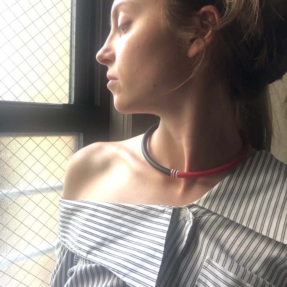 Necklace Minimalist Red/Black